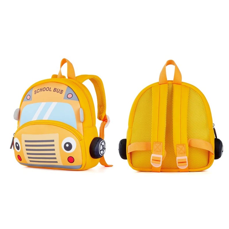 KK CRAFTS حقيبة ظهر KK CRAFTS لمرحلة ما قبل المدرسة للأطفال الصغار من مادة النيوبرين حقيبة ظهر مدرسية للغداء للأطفال الأولاد والبنات (حافلة المدرسة) - Image 5